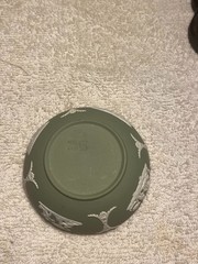 Vintage Wedgwood Jasperware Sage Green Rare Trinket box Made in England