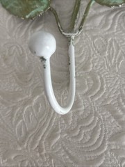 Vintage Italian Tole Hook Daisy Neiman Marcus Cottage Shabby Chic