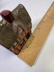 RAREMudlen End Studio Felsham Suffolk Pottery Miniature Thatched Cottage RED #4R