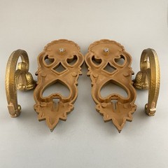 Vintage Homco Gold Plastic Wall Shelf Wall Sconce Candle Holders Birds Lot of 5
