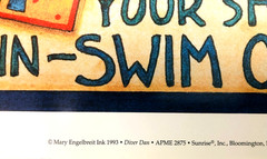 Vintage Mary Engelbreit Poster, Diver Dan, 16″x20″, 1993 Unframed