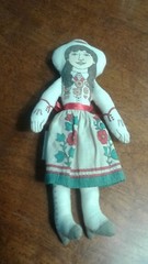 Annie Oakley Photo of Gilbert & Bacon Card + Hallmark Famous American Cloth Doll