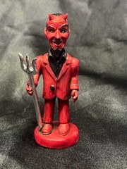 Neil Eyre Halloween Horror Spooky Scary Red Devil Mirror finish Pitchfork