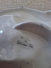 Blue White Chintz Trinket Dish Hand Shaped Made in England Ring Dish