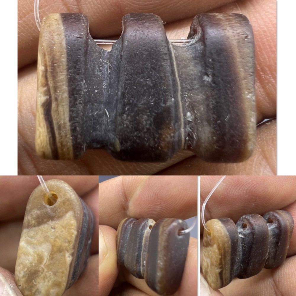 Genuine Ancient Bactrian Indo Greco Jasper Stone Amulet Bead