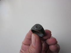very rare ancient Roman small bronze engraved ring with a star. I – II AD.