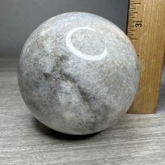 Granite Marble Polished Orb Sphere Ball White & GraySolid 3”Decorative VTG Heavy