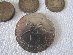 Vintage coins & Stamp bundle 1941 Three Pence Coin 1977 queen jubilee Collectors