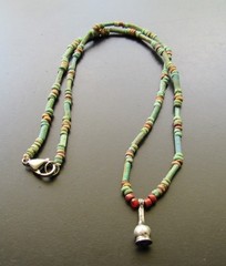 NILE Ancient Egyptian Amulet Mummy Bead Necklace ca 600 BC