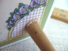 Mary Engelbreit Nursery Rhyme Peg Wall Rack 1990’s Repairs Ceramic and Wood