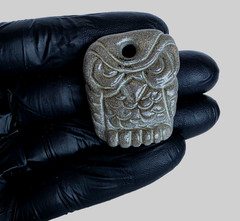 300 BC Ancient Roman Greek Carved Engraved Gemstone Pendant Medallion Amulet Owl