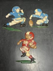 1976 homco cast Metal football players USA Made Wall Hangers… Aluminum?