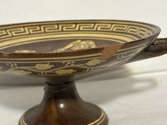 Handpainted Greek Footed Bowl