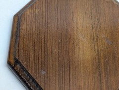 Vintage Unbranded Octagon 8 Sided Wood Display Pedestal Wooden Stand 5″ x 5″;