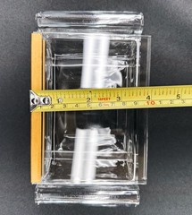 Vintage Art Deco Hinged Clear Glass Jewelry Casket / Trinket Box 1930s–40s READ