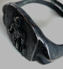 300 BC Ancient Roman Silver Ring Mercury god commerce communication luck travel