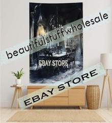 Gothic Chandelier Table Scene Wall Hanging Tapestry witchcraft decor 39X59 in