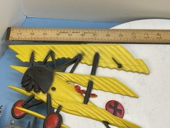VINTAGE 1975 HOMCO USA DECOR METAL AIRPLANE 1232-BX-B TRI-WING++ 🇺🇸 LOT X3