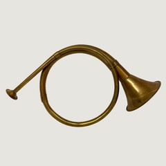 Vintage Brass Hunting Horn Bugle Equestrian Fox Hunt Decor