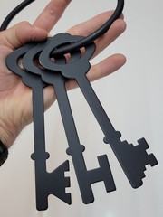 Vtg HOMCO Home Interiors Wall Hanging Metal Keys Wall Decor 1994-BL