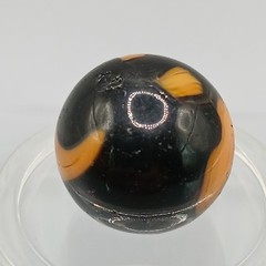 .58″ Alley Agate Halloween, CAC Black Orange Swirl Marble- #Q149