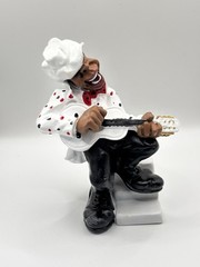 Vintage Jazz Band Ceramic Figurine Set Pianist Singer Guitar Bass Clarinet