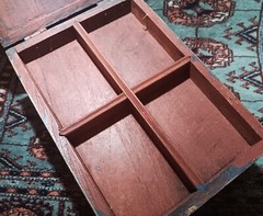 SCANDI BOX vtg swedish jewelry chest scandinavian denmark wood painting norway