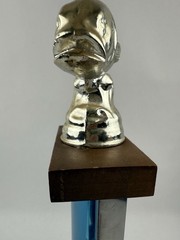 Bass Fishing Trophy “Biggest Bass” 1973 W/ Metal Fish Topper & Marble 15” VTG GC