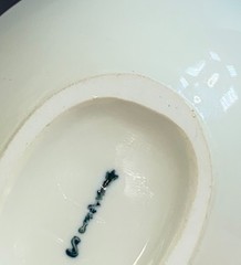 KPM Porcelain Bowl Relief Frog Glazed off white Berlin Rare Vintage