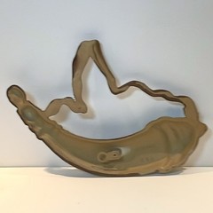 Vintage Sexton Powder Horn Metal Wall Art Americana Decor MCM