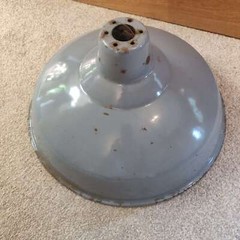 Vintage 1950s enamel lamp shade