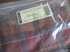 Longaberger~ Toboso Plaid Fabric Liner for Medium Market Basket New In Package