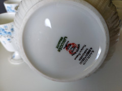 ANTIQUE LIMOGES GERAUD BROUSSEAU RELIEF BONE CHINA COGNAC DECANTER 6 CUPS FRANCE