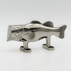 Bass Fish Shaped Boat Dock Cleat Nautical 316 Stainless Steel USA Seller New