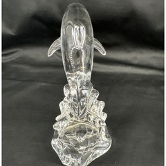 Dolphin Sculpture 24% Lead Cristal Au Plomb Wonders of the Wild in Waves Germany