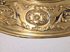 Vintage Brass Charger Wall Décor; English Village Festival 22” Diameter
