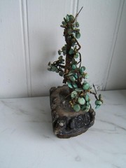 ANTIQUE CHINESE TURQUOISE GEMSTONE BONSAI TREE