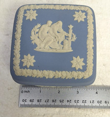 Wedgwood Assorted Lot Of 9 Pieces Blue Jasperware Montreal Olympics Plate, Vase