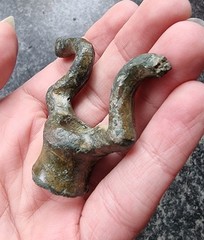 Rare Medieval Candlestick Holder Bronze 1450-1550 Antique Metal Detecting Find