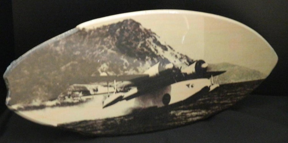 Flying Boat Plane Catalina Island Mini Surfboard Ocean Beach Decor Made in USA