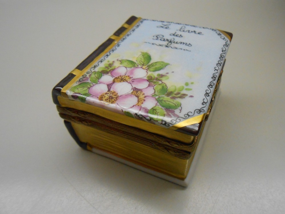 RARE Authentic Limoges Box France – Book of Perfumes with Bottle – PV Company