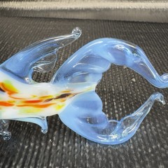Venetian Art Glass Hand Blown Fish Hand Made Italian Glass Delicate Figurine VTG