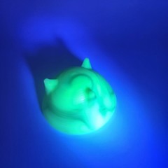 VTG 1940s Akro Agate Slag URANIUM Glows JADITE GREEN FOOTED DISC BOWL 3.5 DIAM
