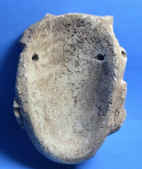PRE-COLUMBIAN MAYAN STONE CHAAC GOD DUALITY MASK PENDANT