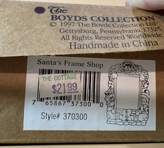 Boyds Bears Carvers Choice Santas Frame Shop 1997 Original Packaging