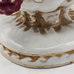 VTG Porcelain Centerpiece Bowl Cherub Occupied Japan Hand Painted Gold Trim