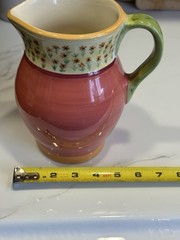 Pfaltzgraff Secrets Of Pistoulet Pitcher Discontinued Stoneware Sunflowers Vase