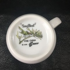 Vintage 1976 ENESCO Song Bird 10 oz. Mug YELLOW WARBLER Fine China Slim