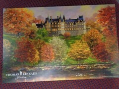 Thomas Kinkade Postcards Biltmore in The Fall, Christmas at Biltmore (2) cards