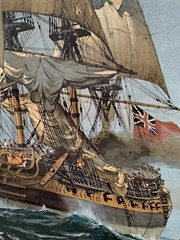 Vintage 1977 Unframed Carl G. Evers Maritime Sailing Masted Ship Prints 29”x20.5